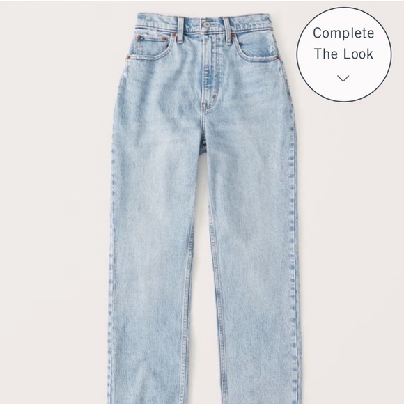 Abercrombie & Fitch Denim - Abercrombie Curve Love Ultra High Rise 90s Straight Jean 12L